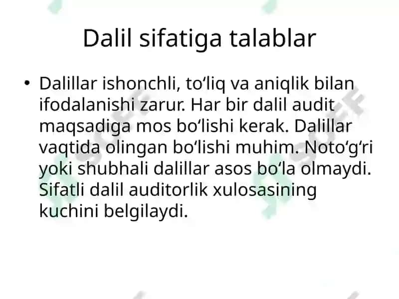 Audit va auditorlik dalillari 5