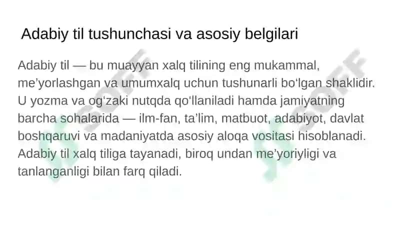 Xalq tili va adabiy til 6