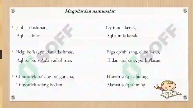 XALQ MAQOLLARI VA TOPISHMOQLARI 6