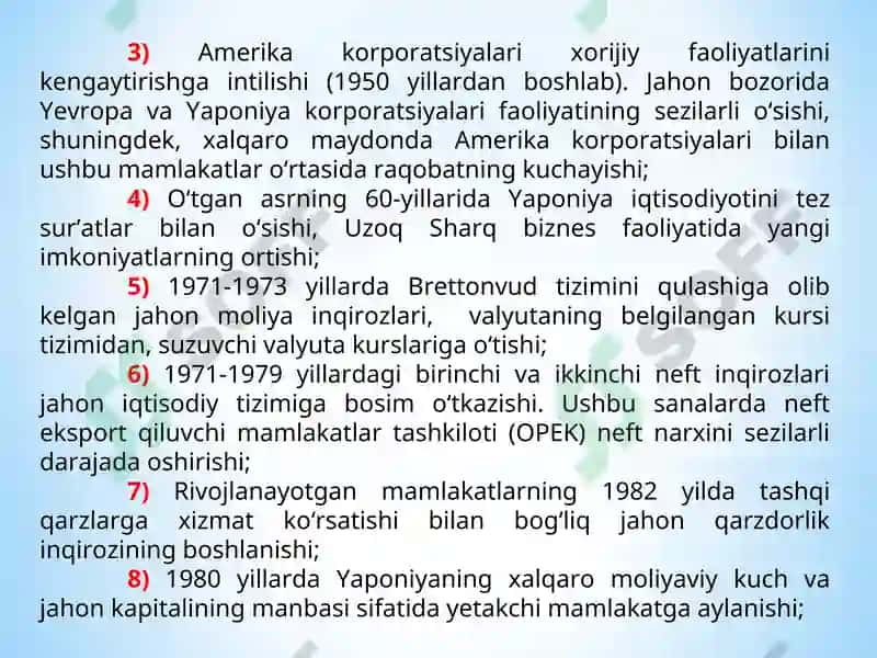 Xalqaro moliya 6