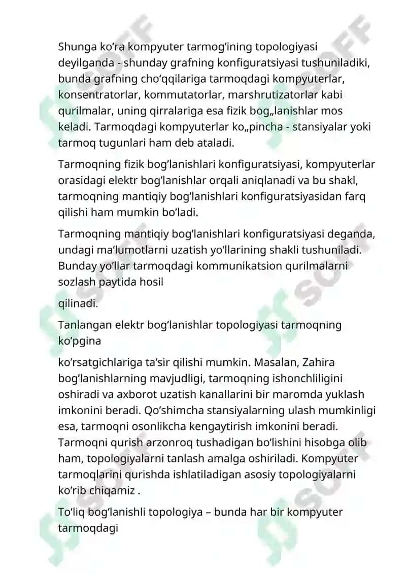 Zamonaviy kompyuter tarmoqlari 6