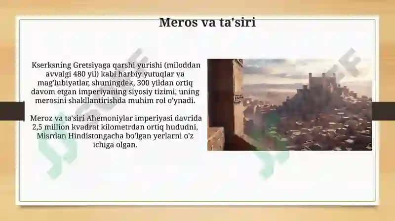 Ahamoniylar sulolasi tarixi 6