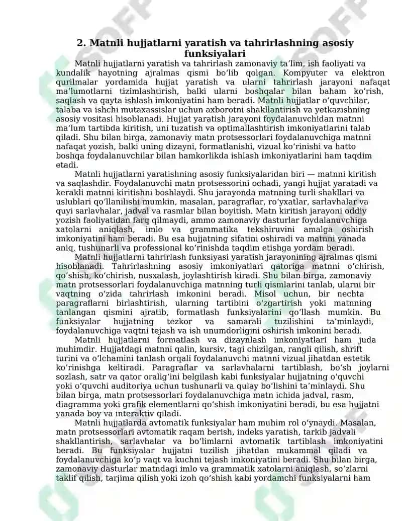 Matn muharrirlari va protsessorlari 6