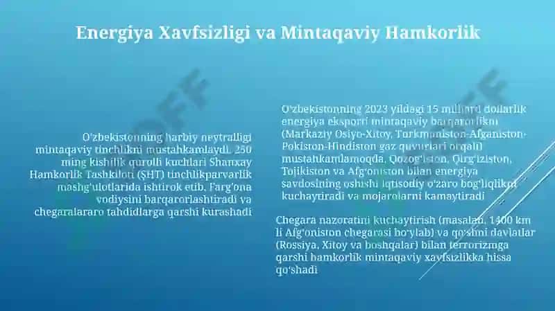 O'zbekistonning tashqi siyosati 6