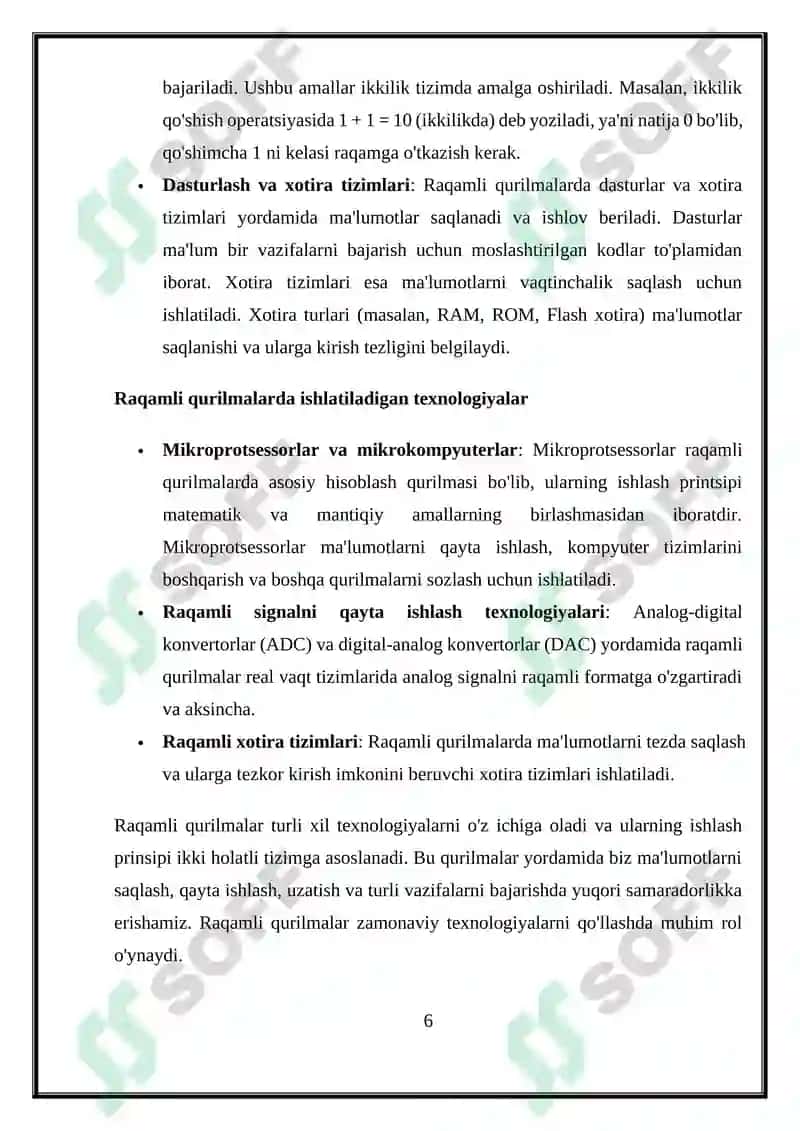Raqamli qurilmalar va ularning ishlash printsipi 6