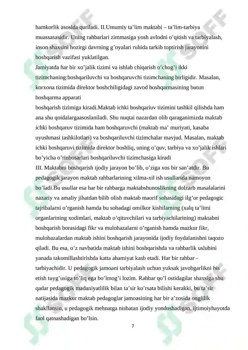 MAKTAB BOSHQARUVI 7