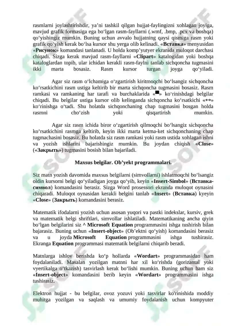 Word matn muharriri 7