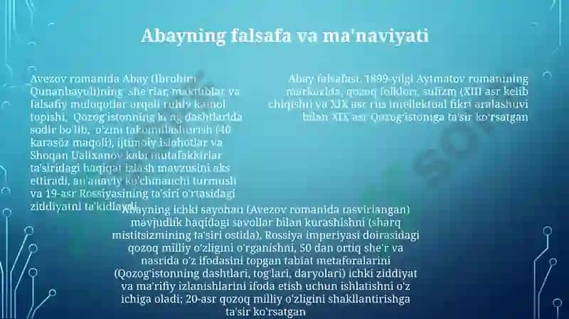 Avezovning "Abay" romani 7