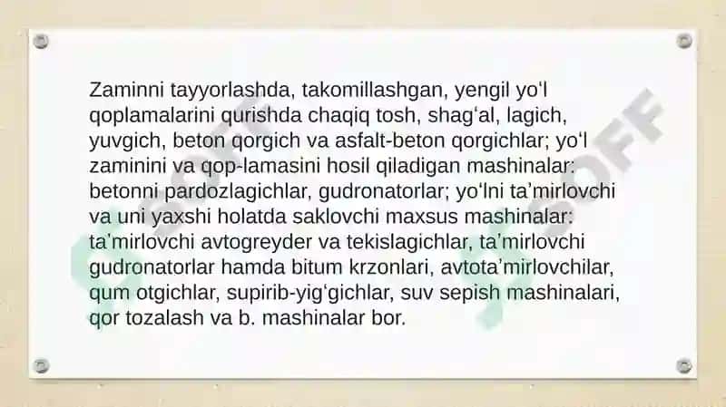 Pullarning manolit qoplamalarini qurish va pardozlash mashinalari 7