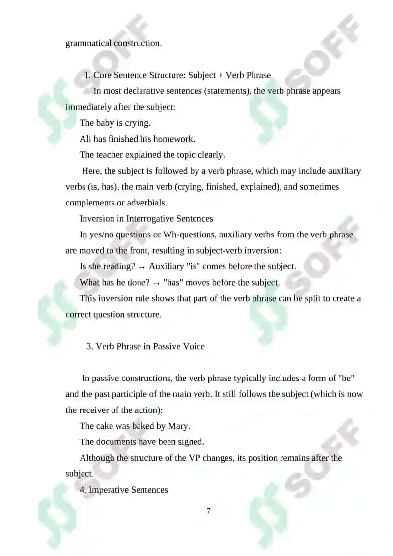 COURSE WORK ON LEARNING LANGUAGE ASPECT 7