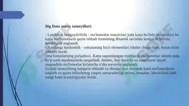 Big Data va uning turli sohalardagi tadbiqi 7
