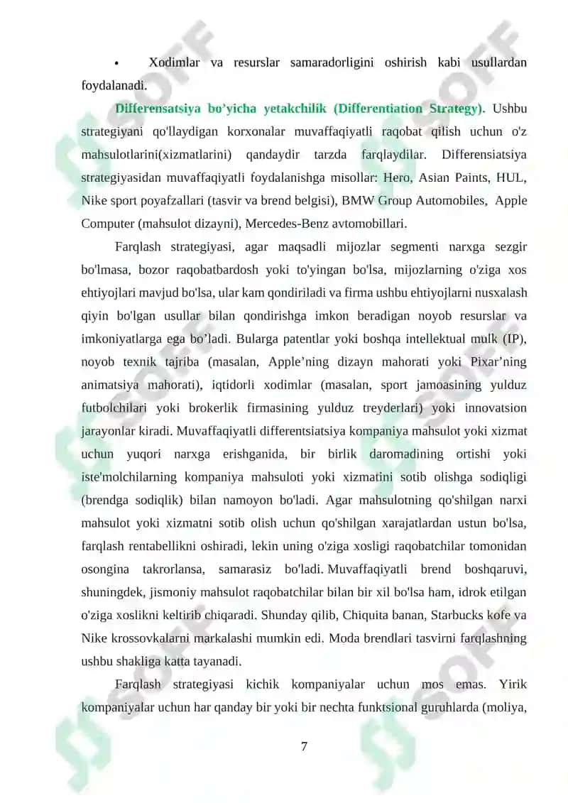 Raqobatli strategiyalar 7