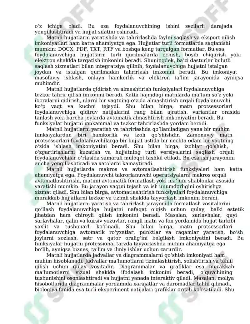Matn muharrirlari va protsessorlari 7
