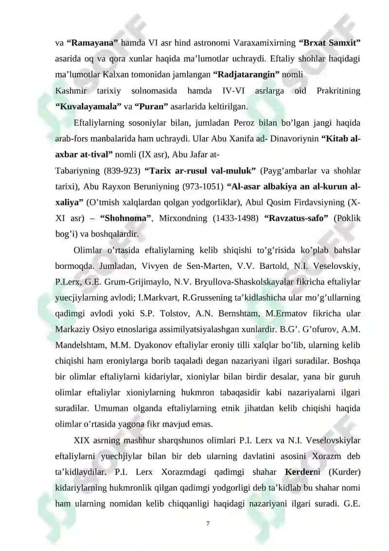 EFTALIYLAR DAVLATI 7
