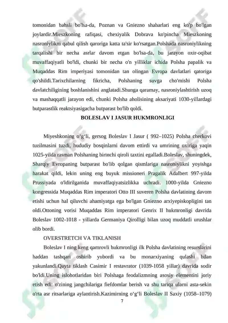 “Oʻrta asrlarda Polsha” 7