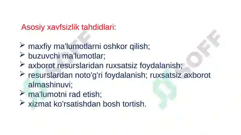 Axborot xavfsizligi 7