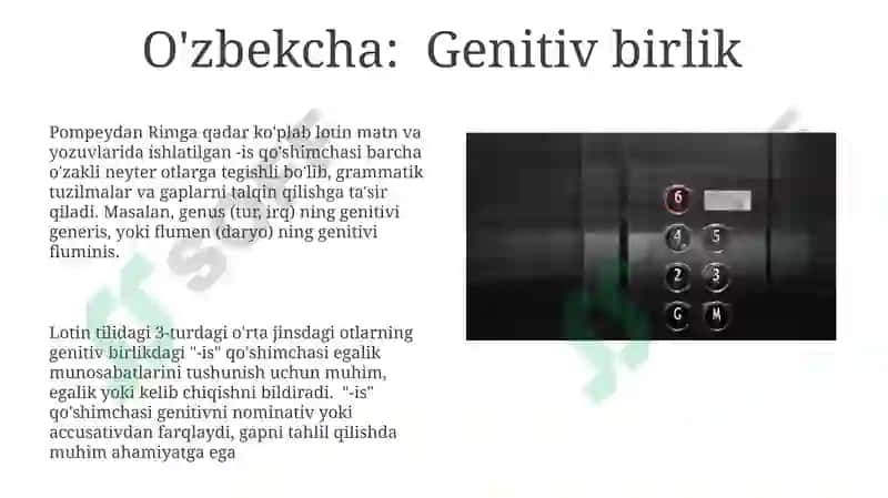 Genitiv, Dativ va Ablativ kasuslari 8