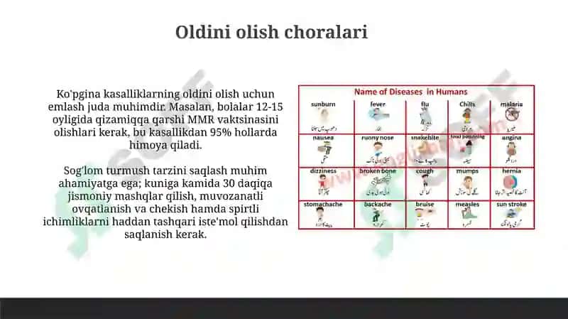 Umumiy kasalliklar 8