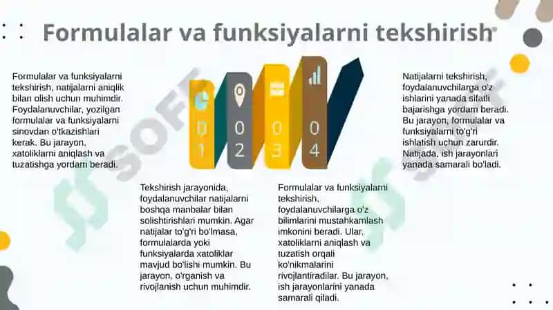 Informatikada Formulalar va funksiyalar ishlatish 8