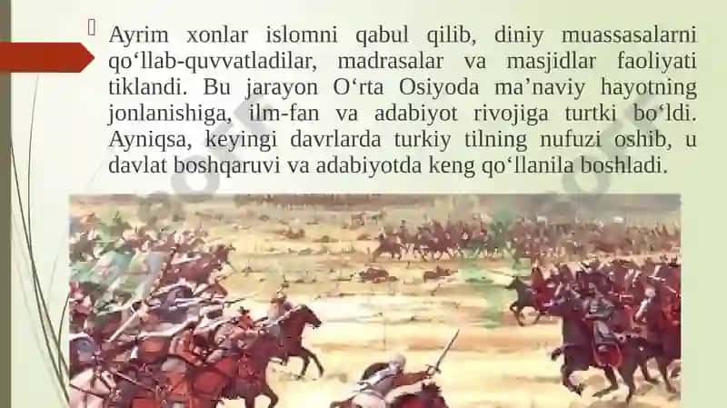 O'rta Osiyo Chig'atoy ulusi davrida 8