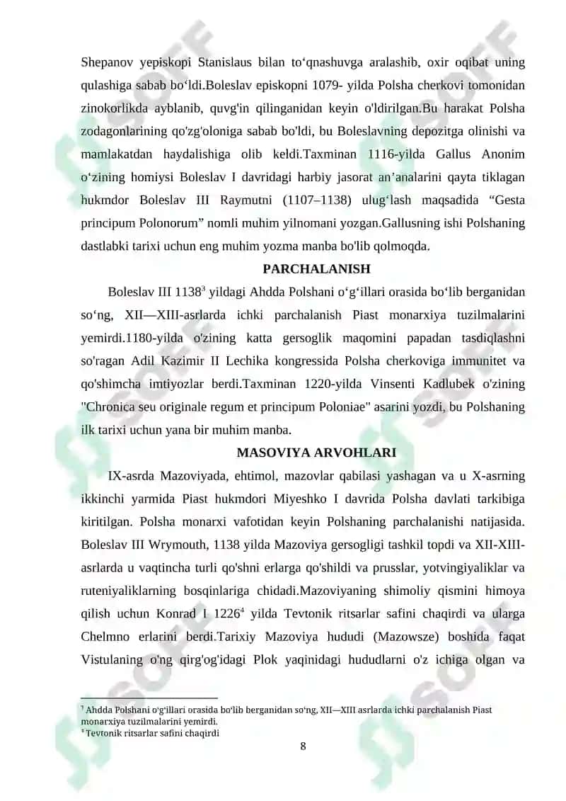 “Oʻrta asrlarda Polsha” 8