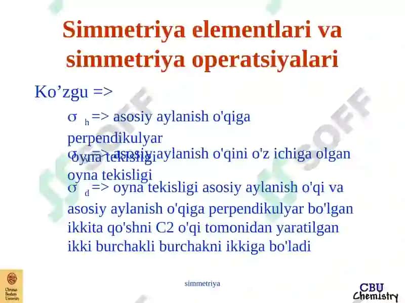 Molekulyar simmetriya 8