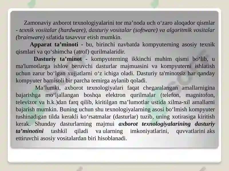 Texnik tizimlarda axborot texnologiyalari 8