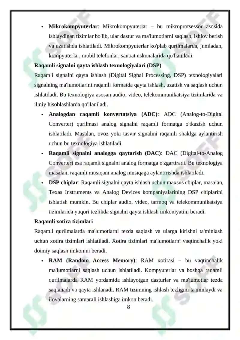 Raqamli qurilmalar va ularning ishlash printsipi 8
