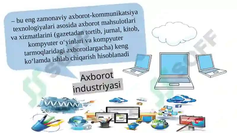 AXBOROT-KOMMUNIKATSIYAT ЕXNOLOGIYALARI NING IQTISODIYOTDAGI O‘RNIVAVAZIFALARI. DASTURIY TA’MINOT VA UNING RIVOJLANISH TENDENSIYALARI 8