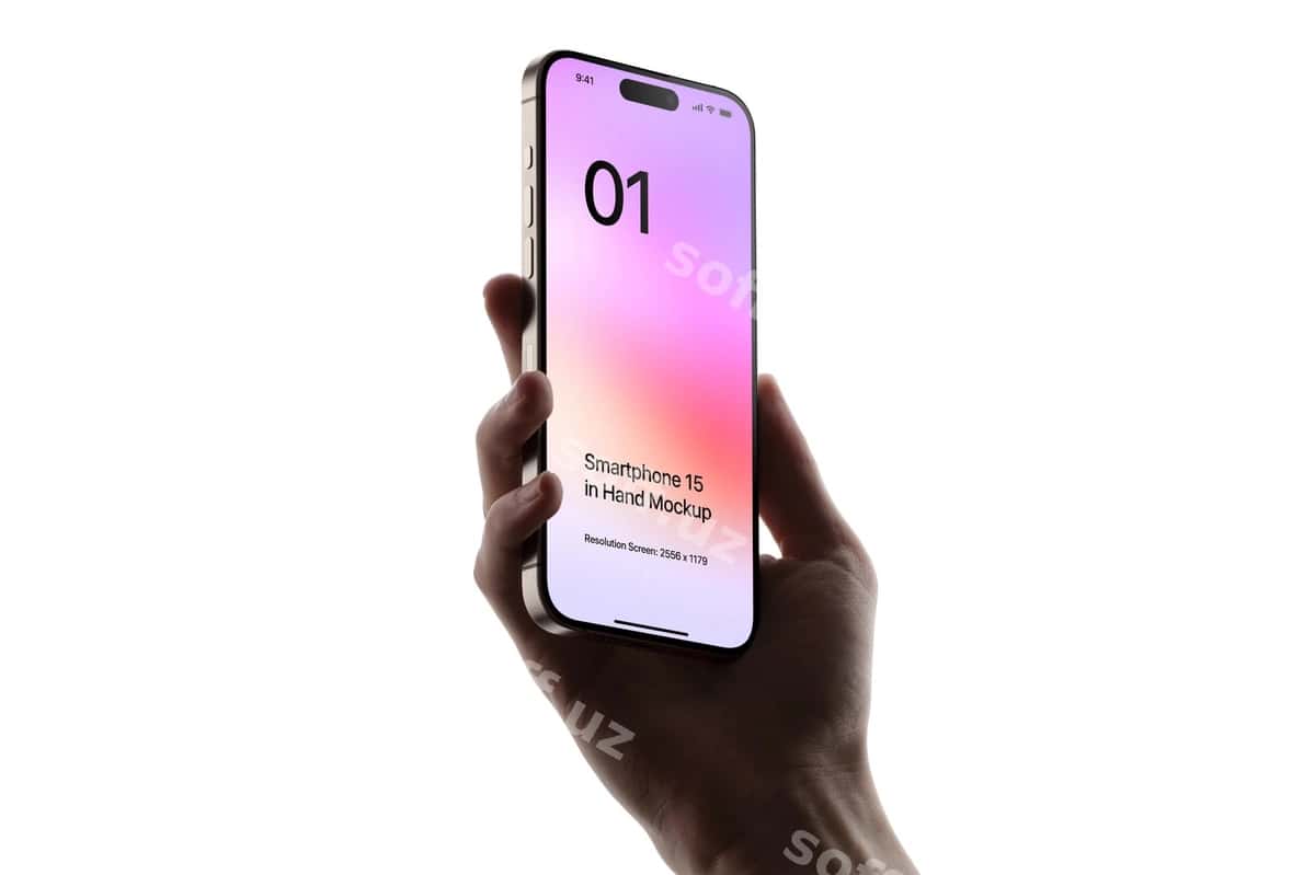 Smartfon qo'l maketi | Smart phone hand mockup 1