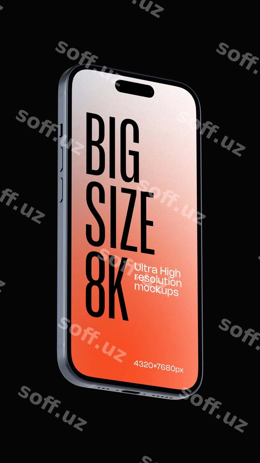 Akıllı telefon mockupu onga baxish kattaqchısı | Smartphone mockup right side view 1