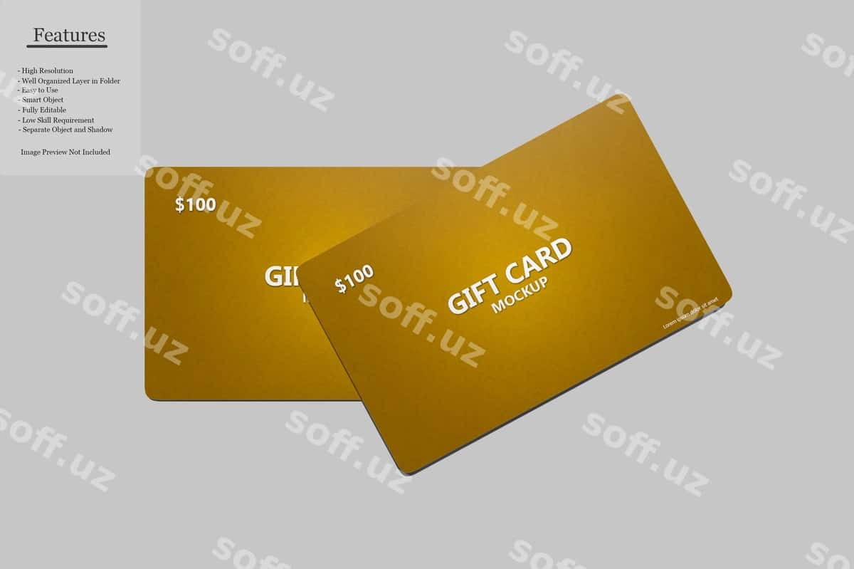 Maxsus sovg'a kartasi maketi | Special gift card mockup 1