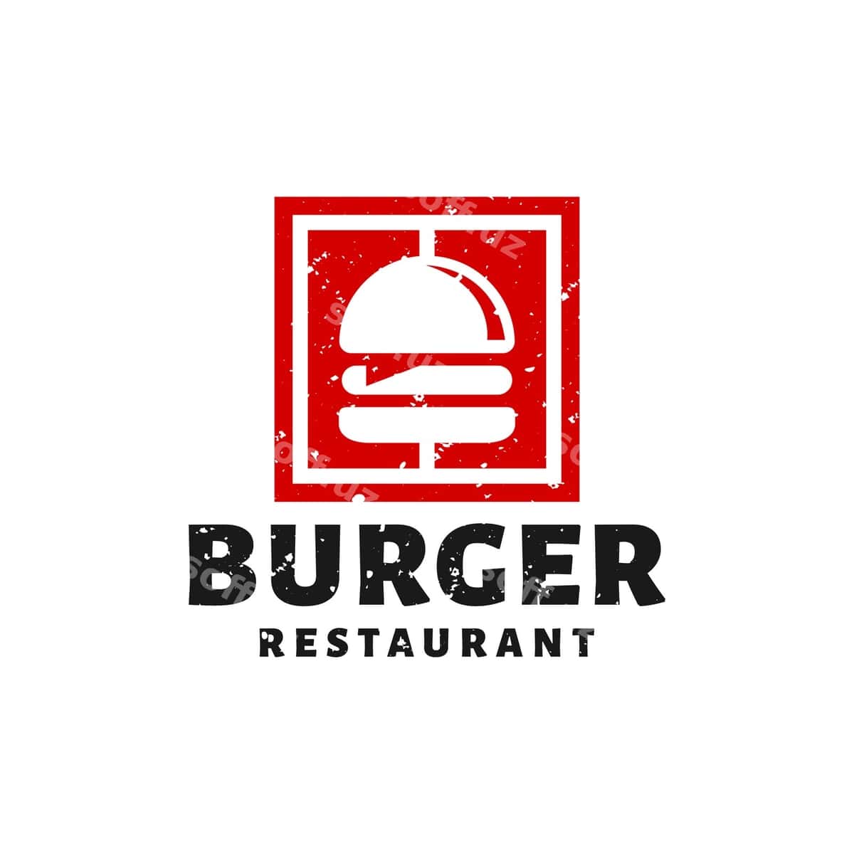 Square logoli burger bar burger restorani | Square logo burger bar burger restaurant 1
