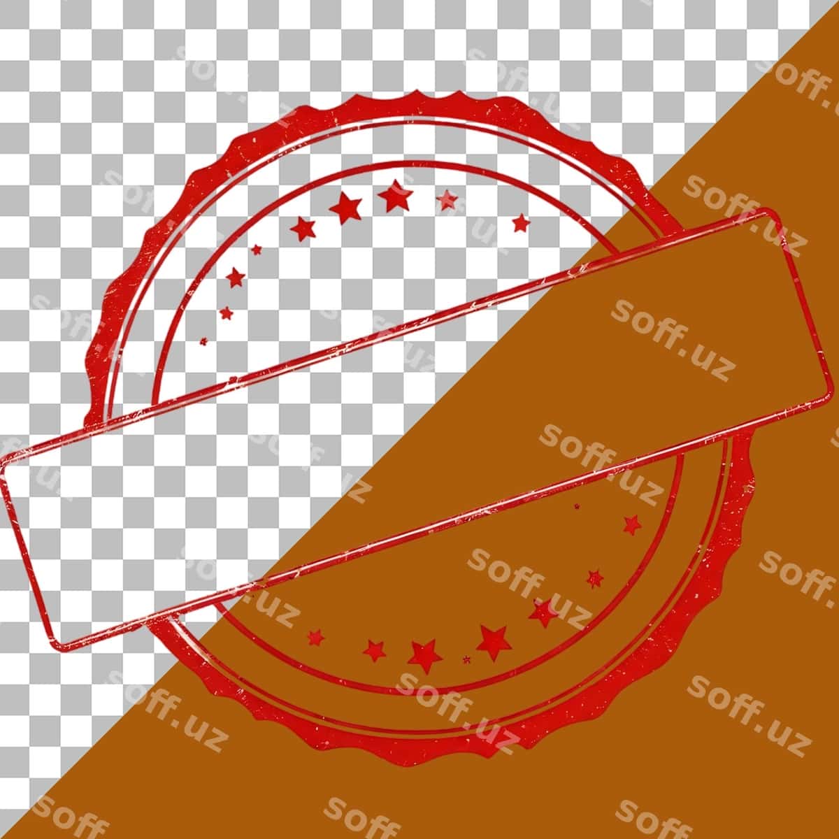 Marka ajraltirilgan shaffof fonda | Stamp isolated transparent background 1