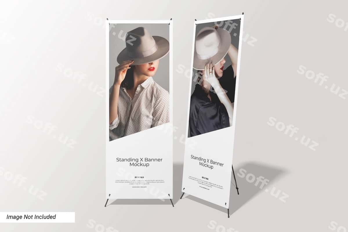 Standing x banner mockup | Standing x banner mockup 1