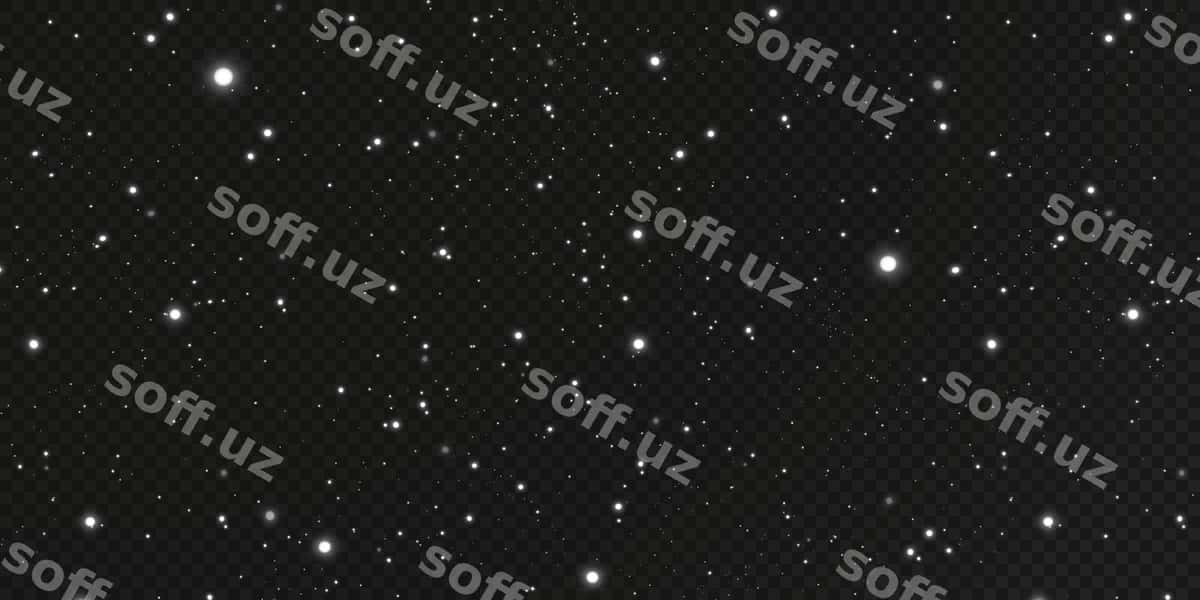 Yulduzlar shaffof orqa fonda parq. | Stars shine transparent background 1