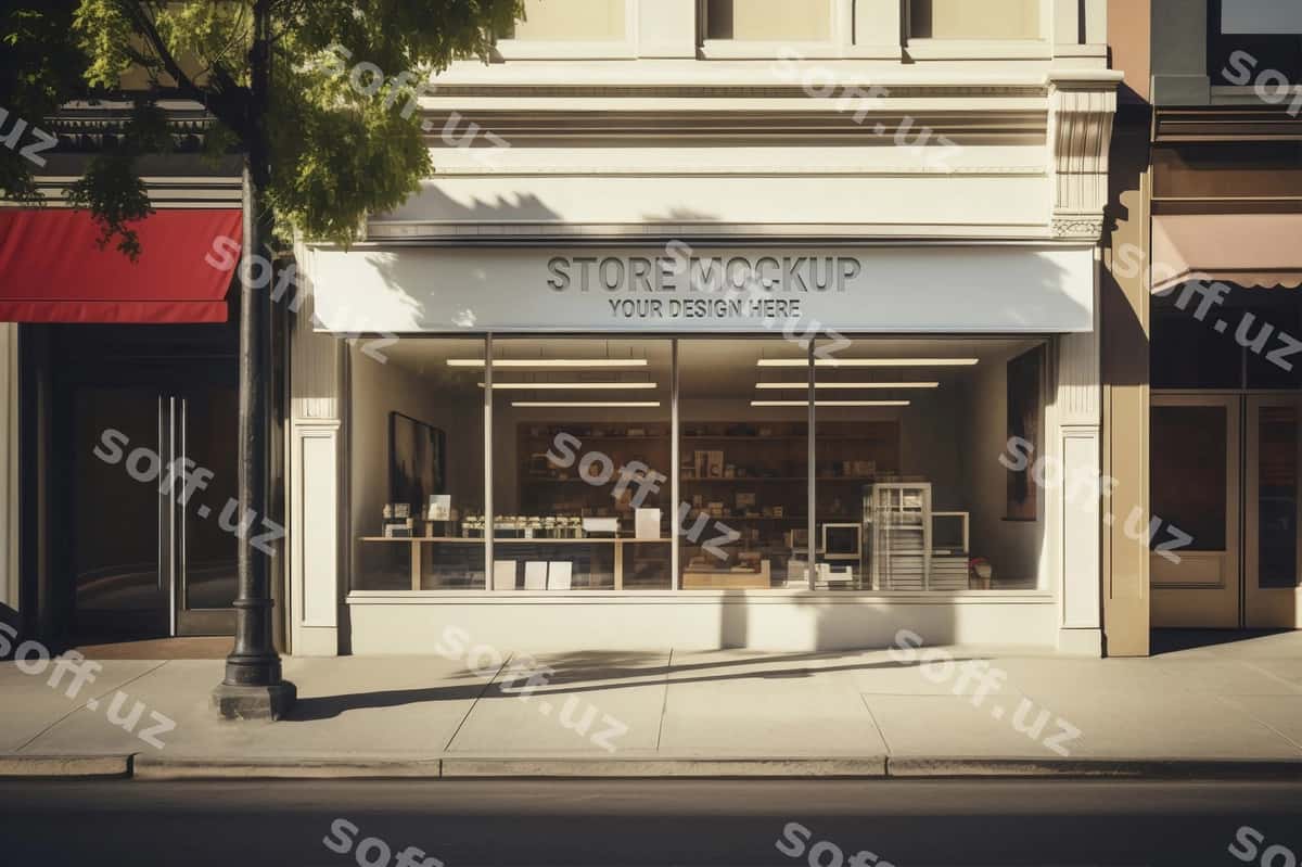 Do'kon tashqi modeli | Store exterior mockup 1