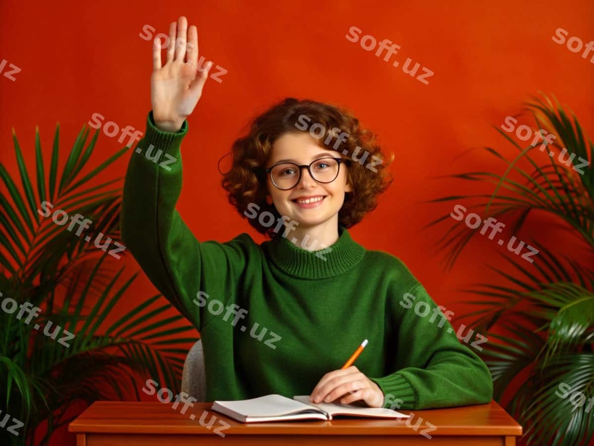 Talaba qo'l uzatmoqda | Student raising hand 1