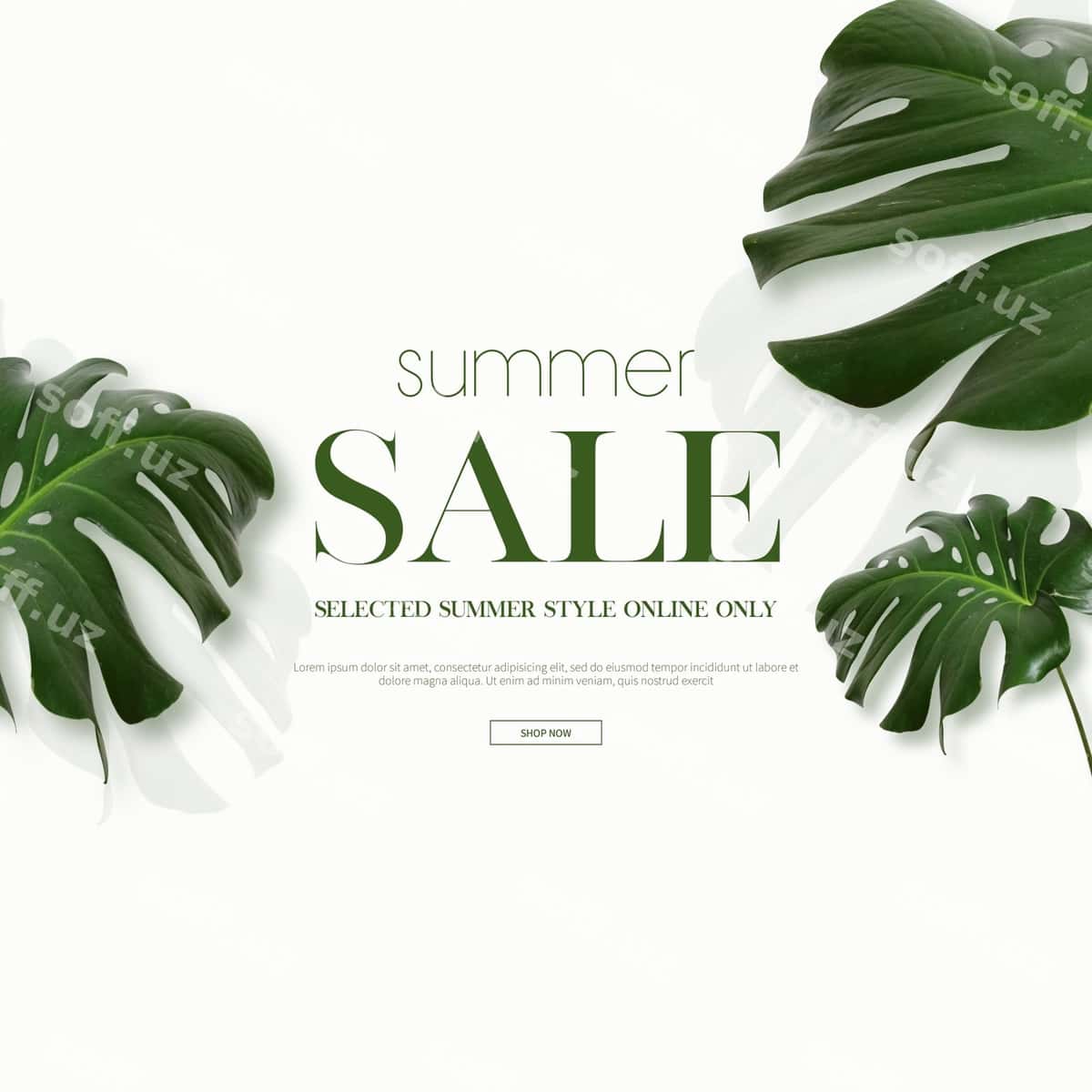 Yoz aktsiyasi ramka foni | Summer sale frame background 1