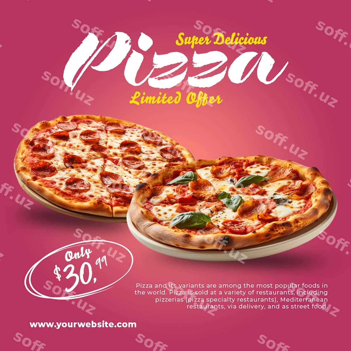 Super mazali pizza instagram posti | Super delicious pizza instagram post 1
