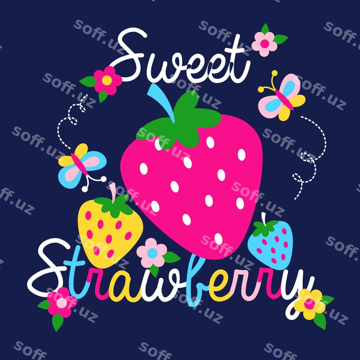 Shirin bodomlar taze vektor | Sweet strawberries fresh vector 1