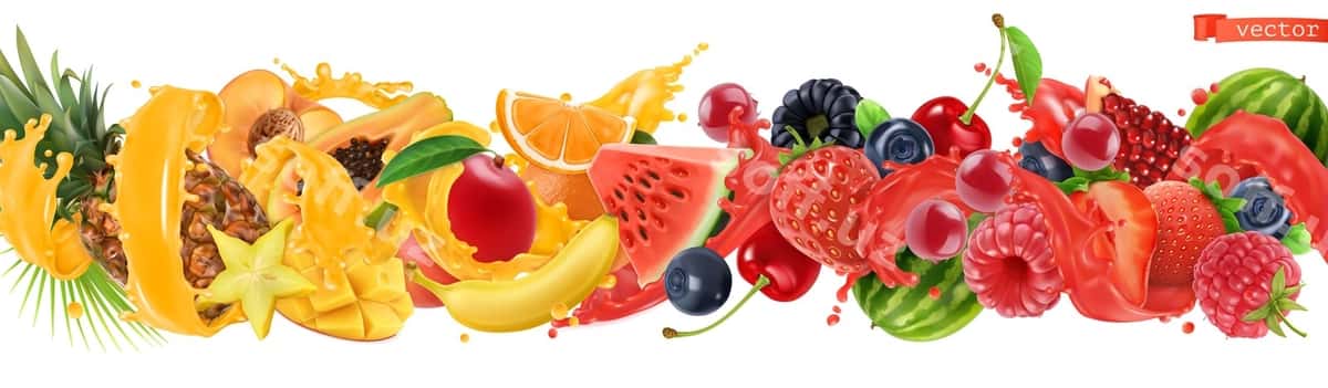 Shirin tropik mevalar aralash berrylar | Sweet tropical fruits mixed berries 1