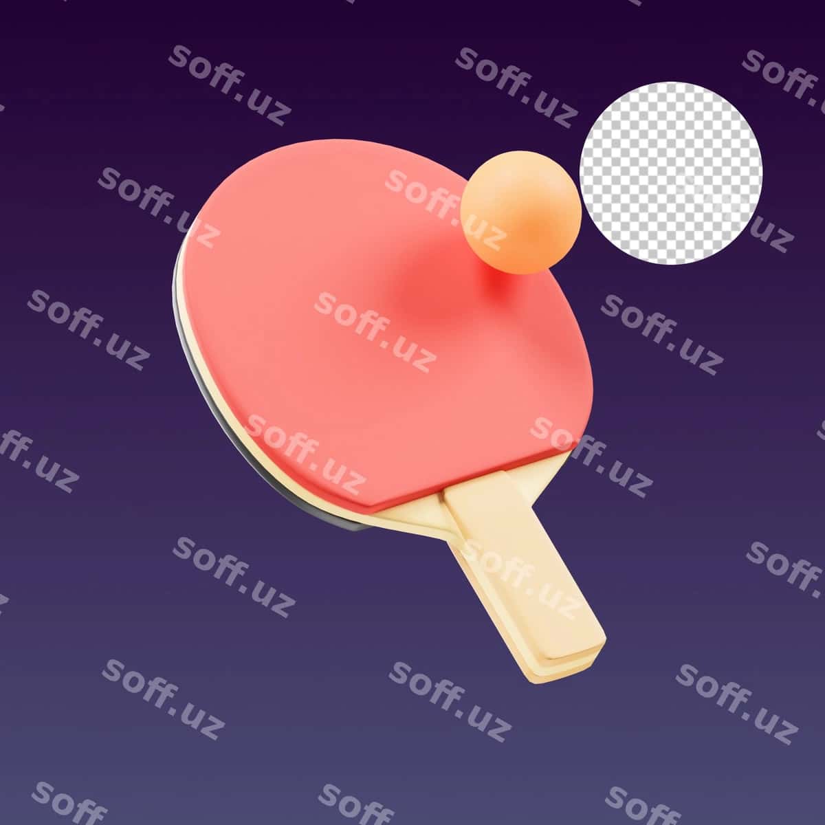 Stol tennisi 3d tasvir | Table tennis 3d illustration 1