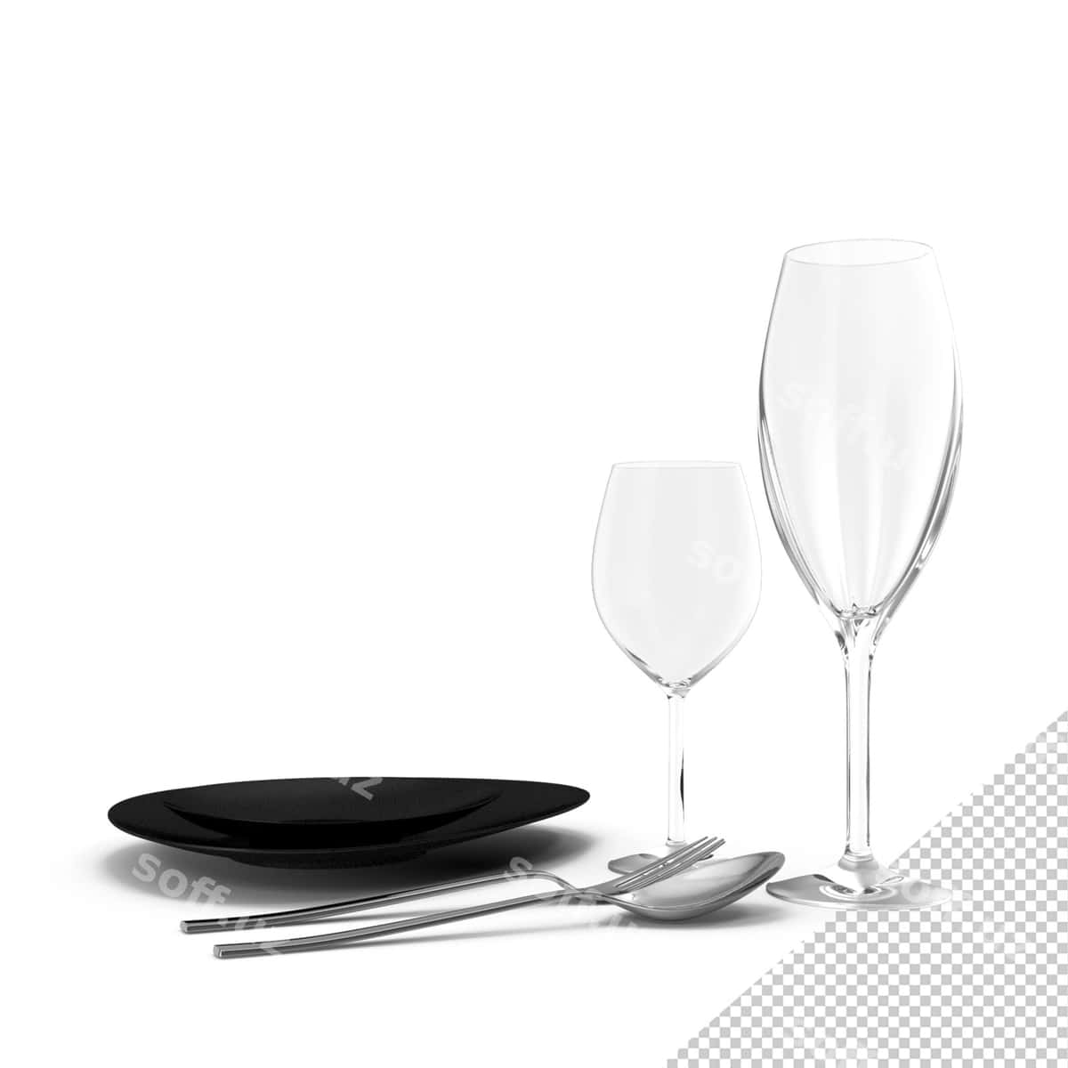 Stol anjomlari png | Tableware png 1