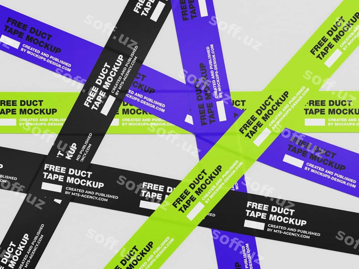 Kanat lenti namunalari psd | Tape duct mockups psd 1