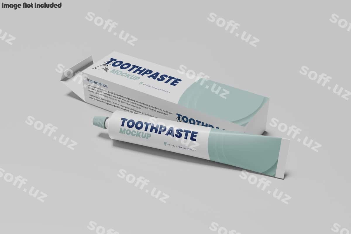 Paste tufboti mockup | Toothpaste mockup 1