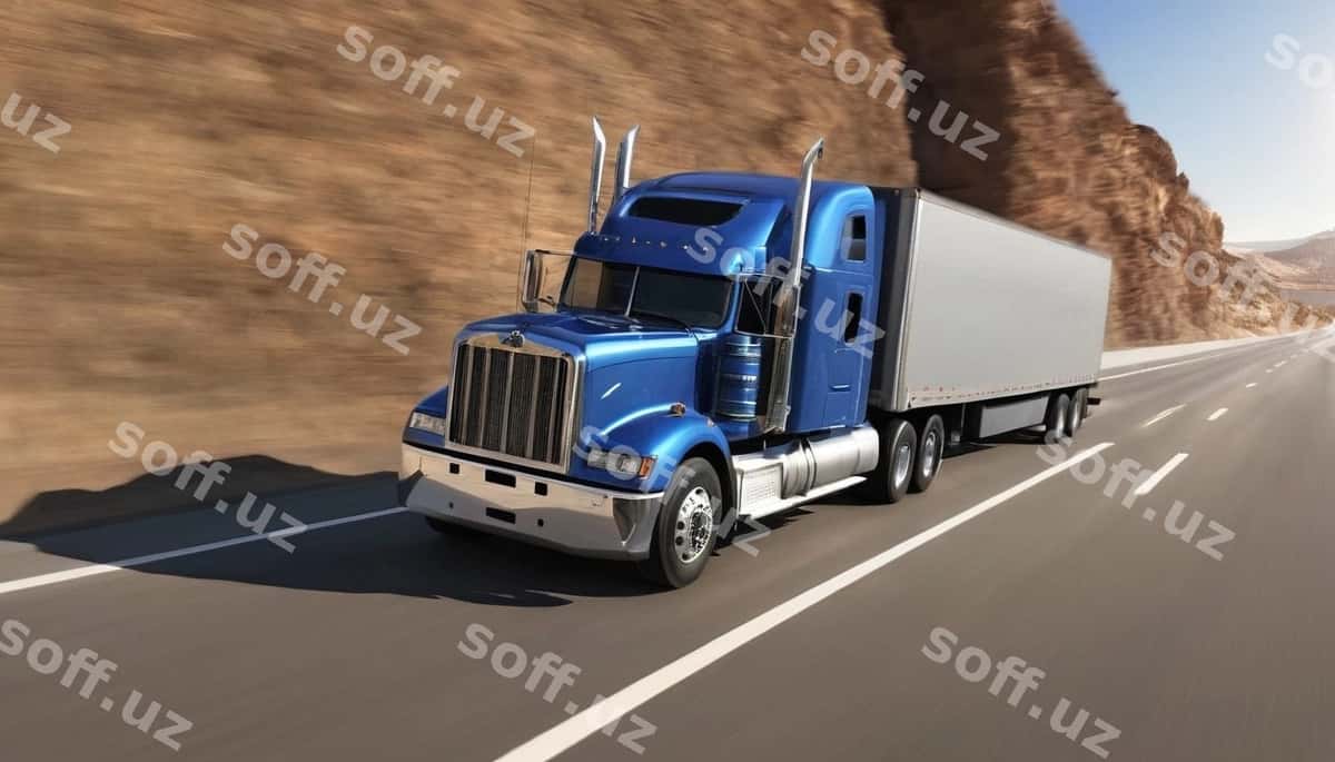 Trailerlar yo'l bo'yiicha harakatlanmoqda | Trailer trucks driving road 1