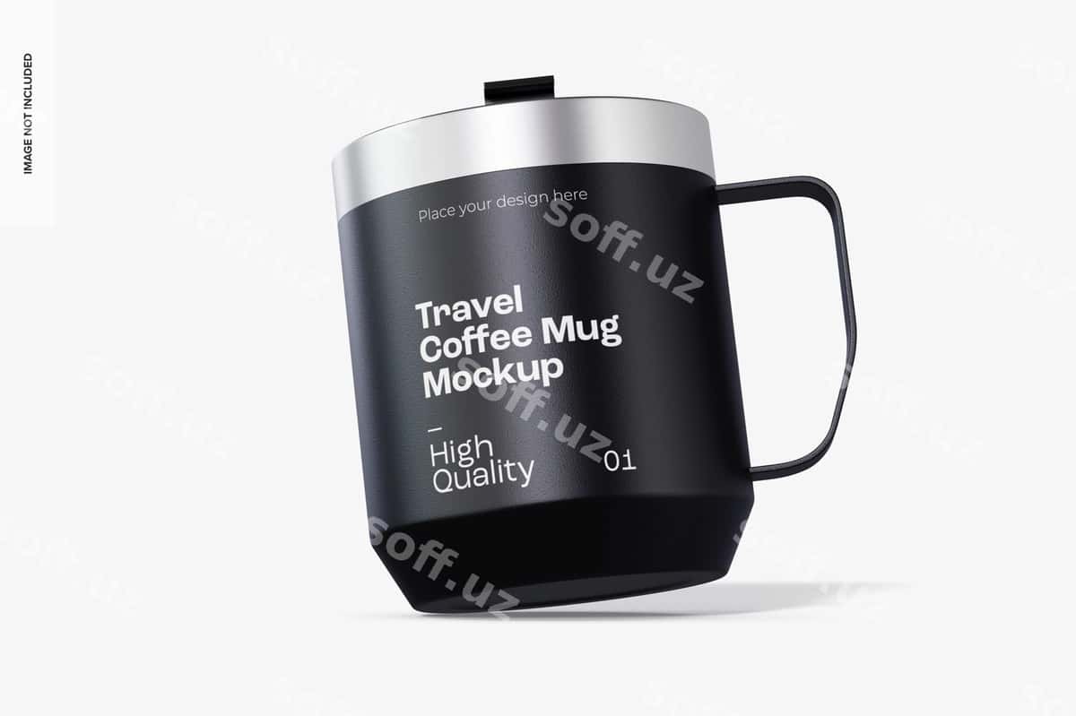 Sayohat qahvehayi krujka modeli | Travel coffee mug mockup 1