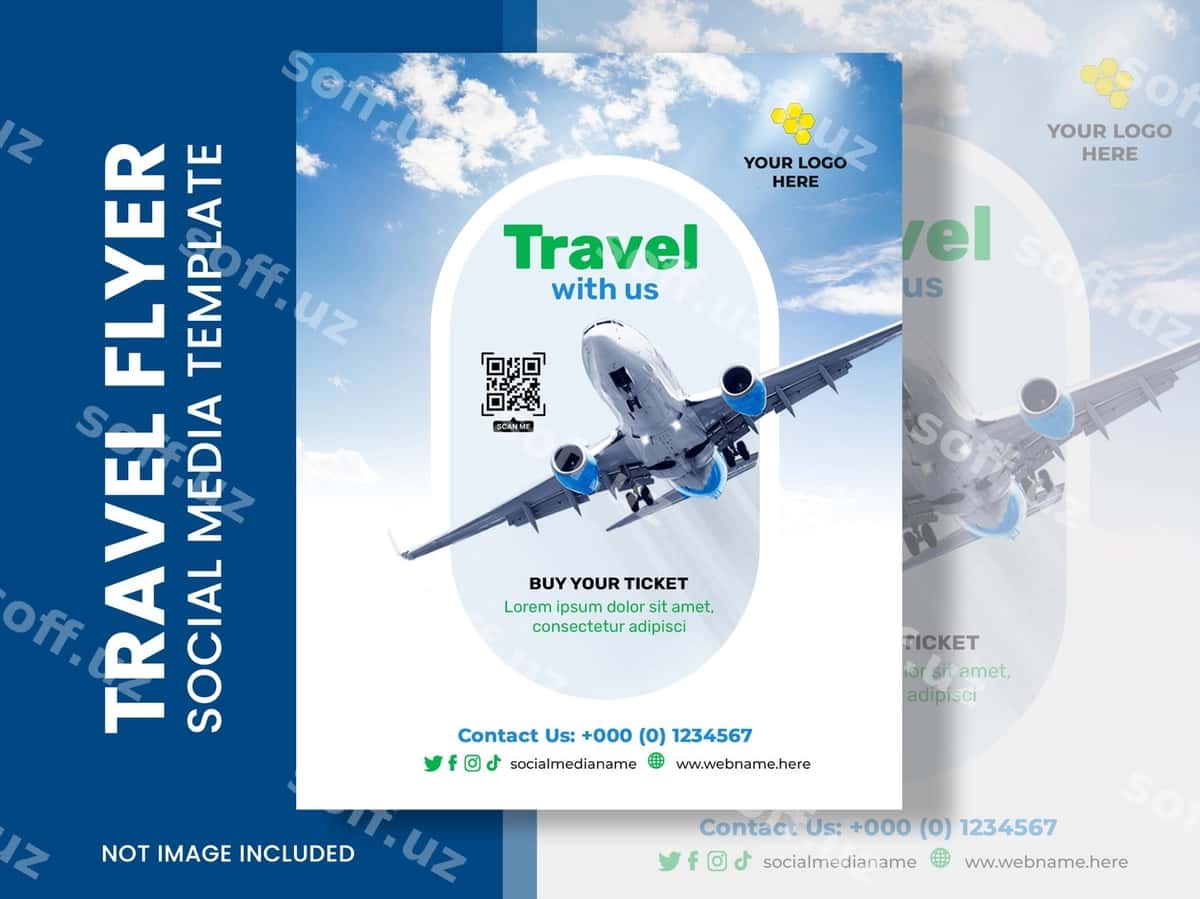 Sayohat plakati shabloni | Travel poster template 1