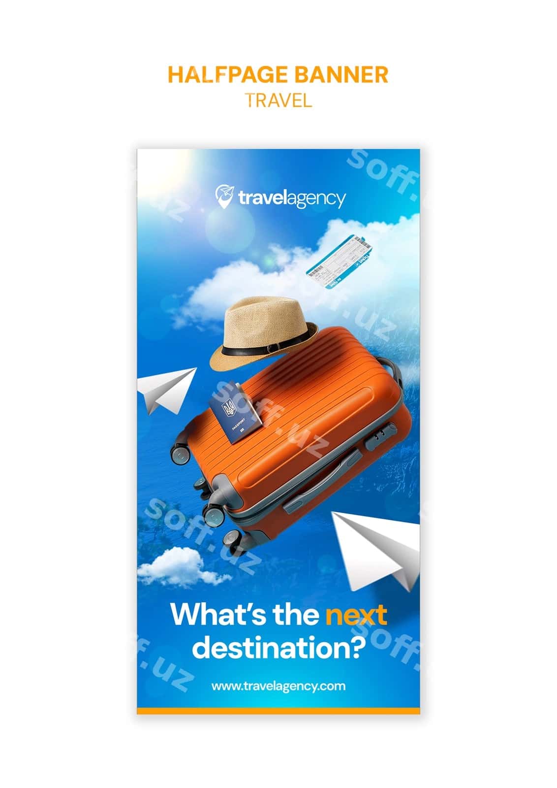 Sayohat shablon dizayni | Travel template design 1